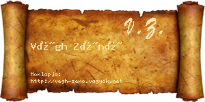 Végh Zénó névjegykártya