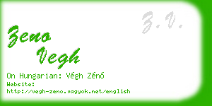 zeno vegh business card