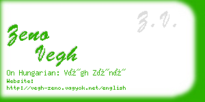 zeno vegh business card